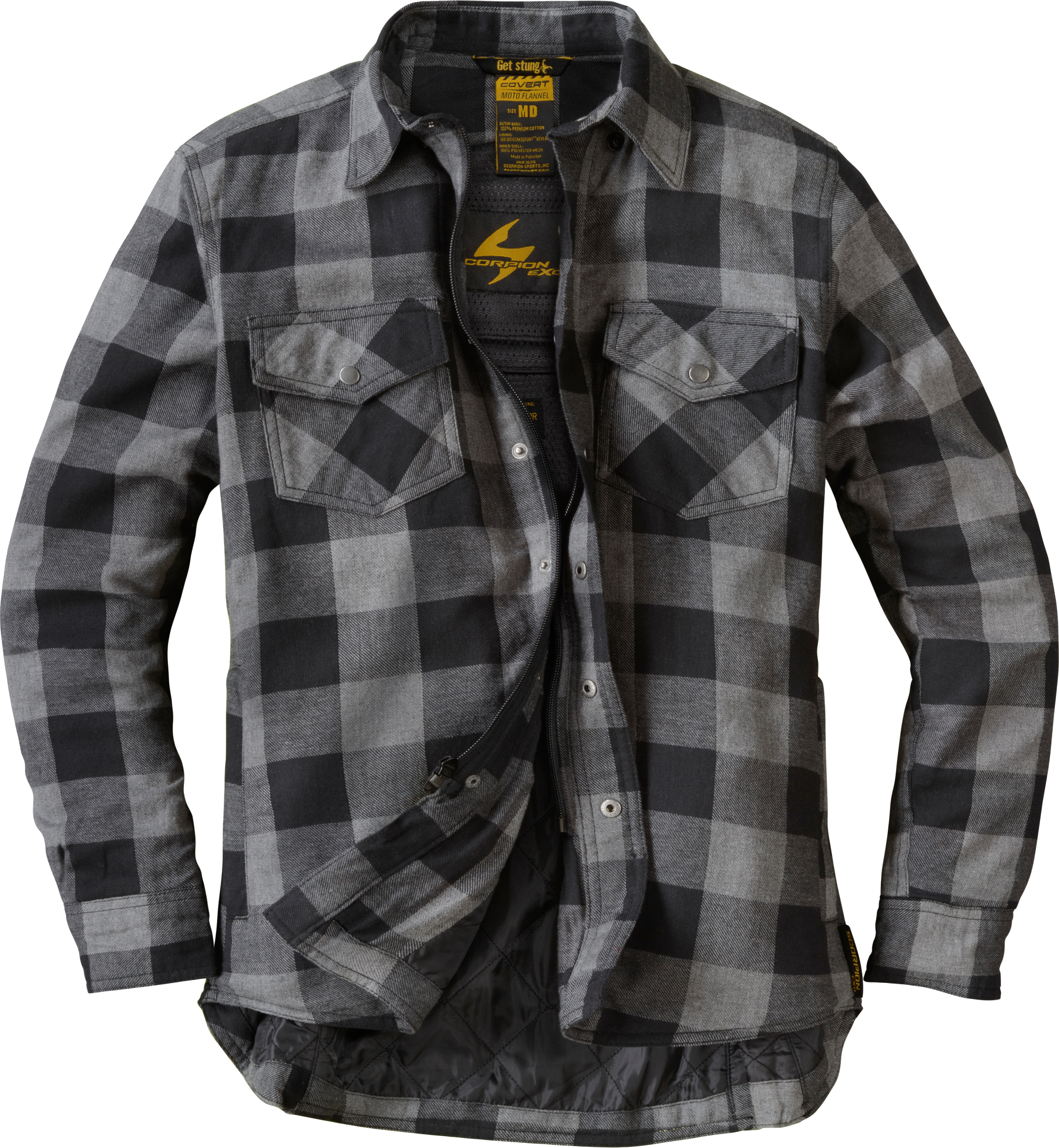 SCORPION EXO Covert Womens Flannel Black/Grey XL 52201-6