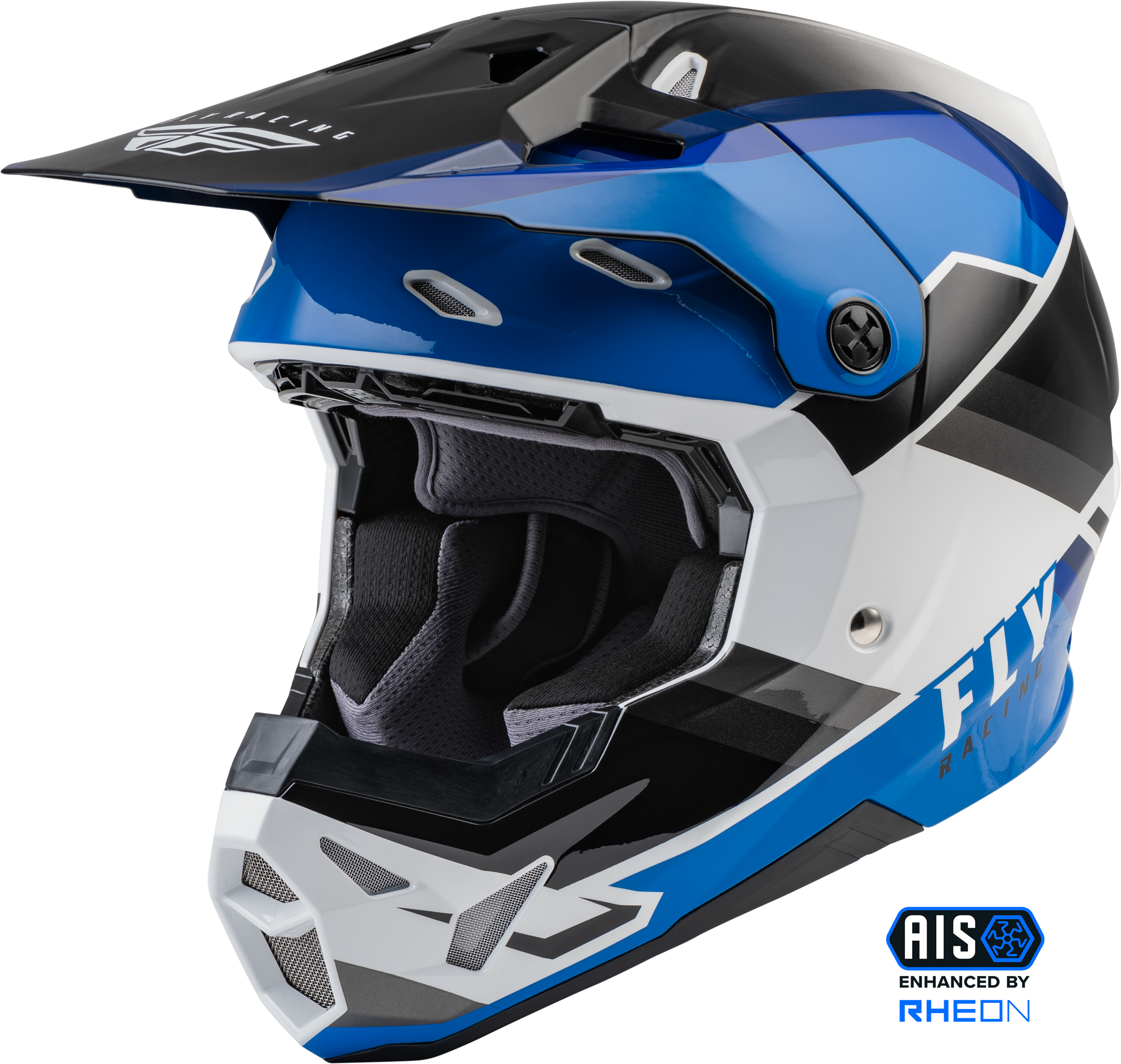 YOUTH FORMULA CP RUSH HELMET BLACK/BLUE/WHITE YL