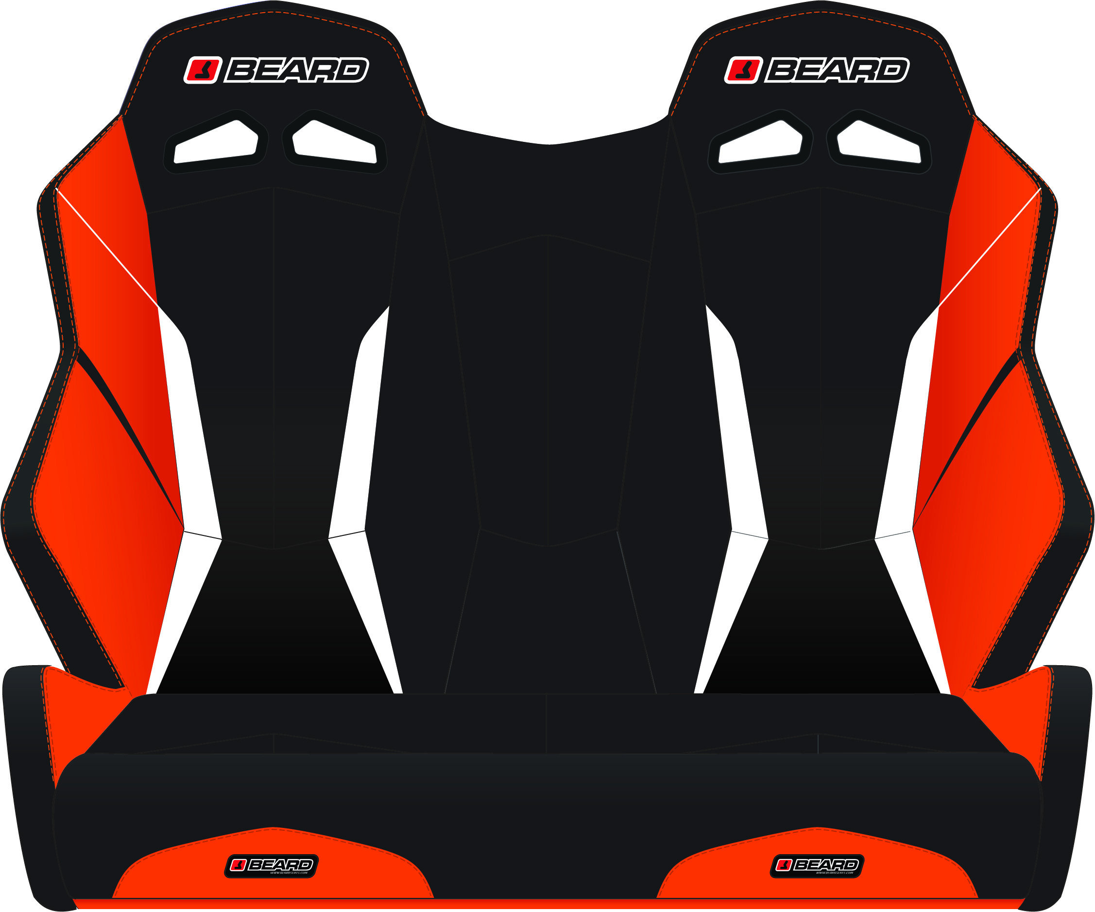 TORQUE V2 BENCH SEAT BLACK/ORANGE