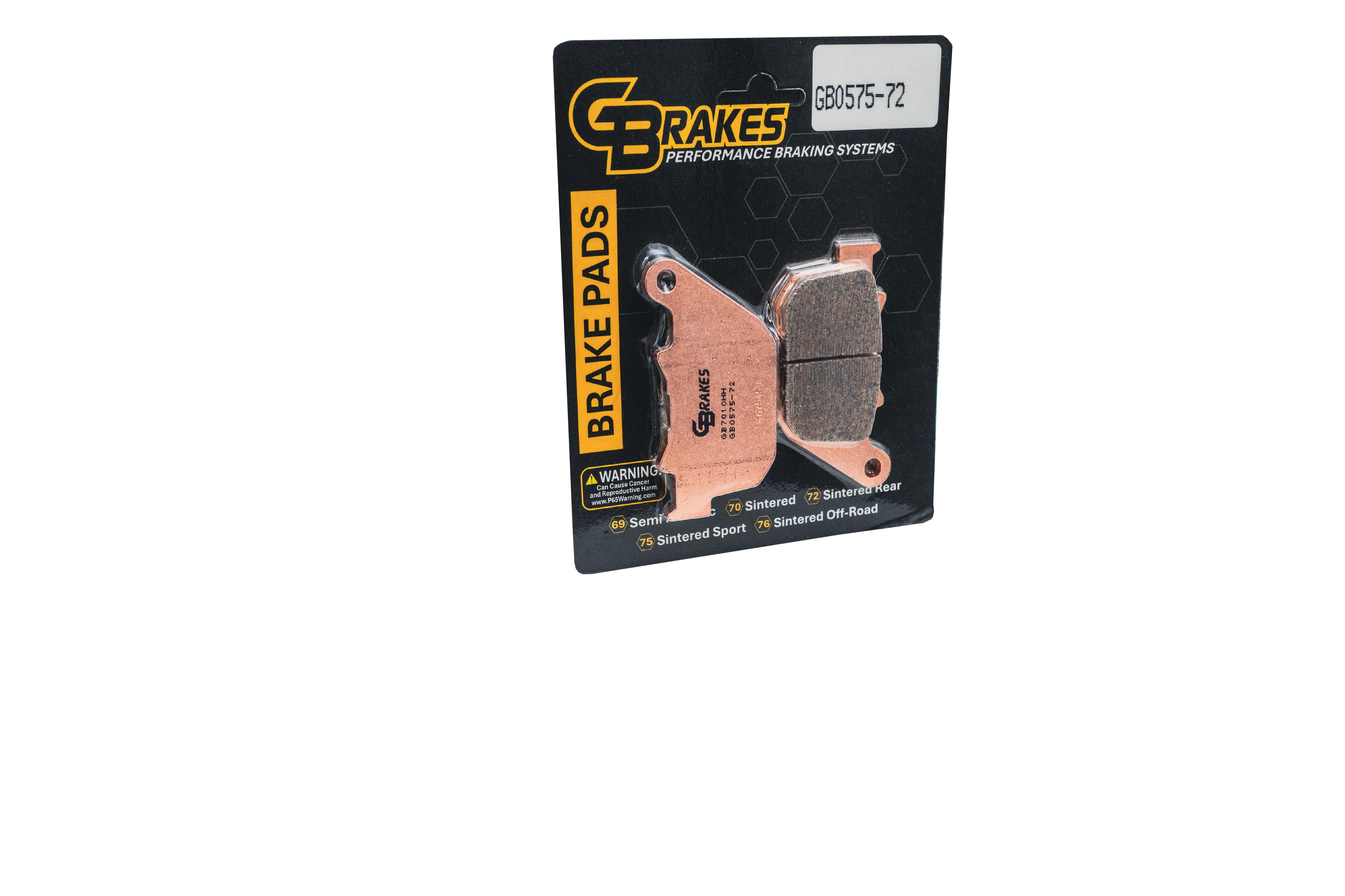 GBrakes - GB0575-72 - BRAKE PADS HH SINTERED REAR