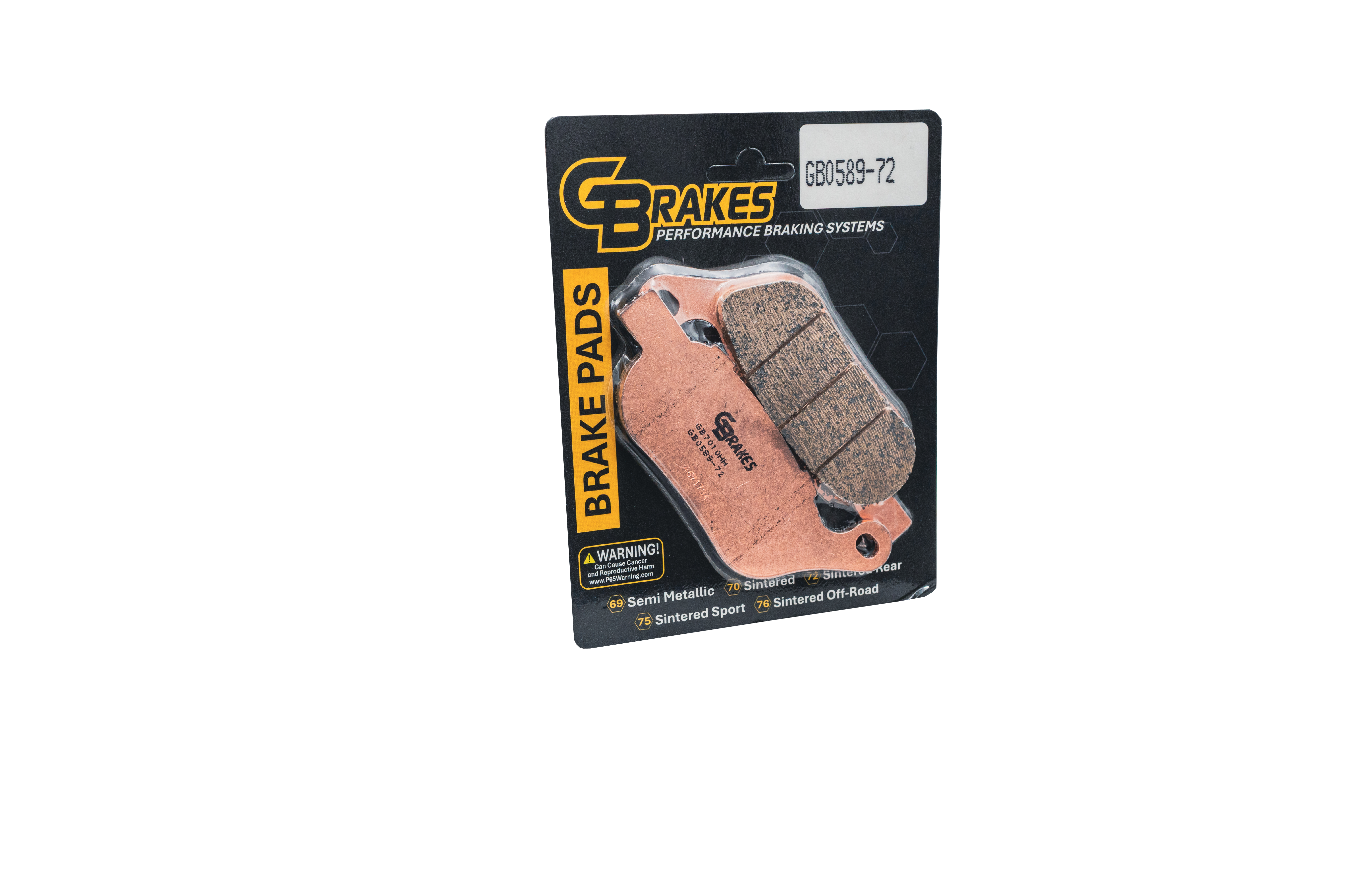 GBrakes - GB0589-72 - BRAKE PADS HH SINTERED REAR