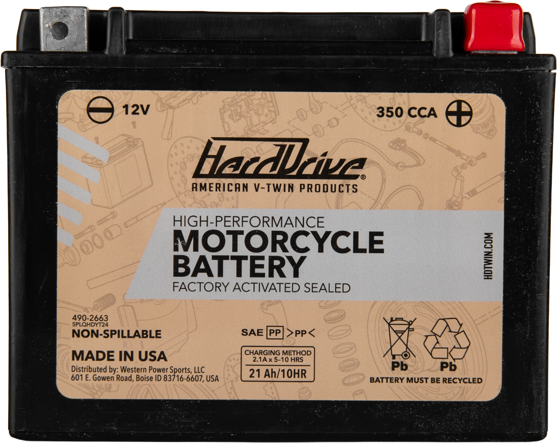 HARDDRIVE - HRDM7250H - AGM Sealed Battery