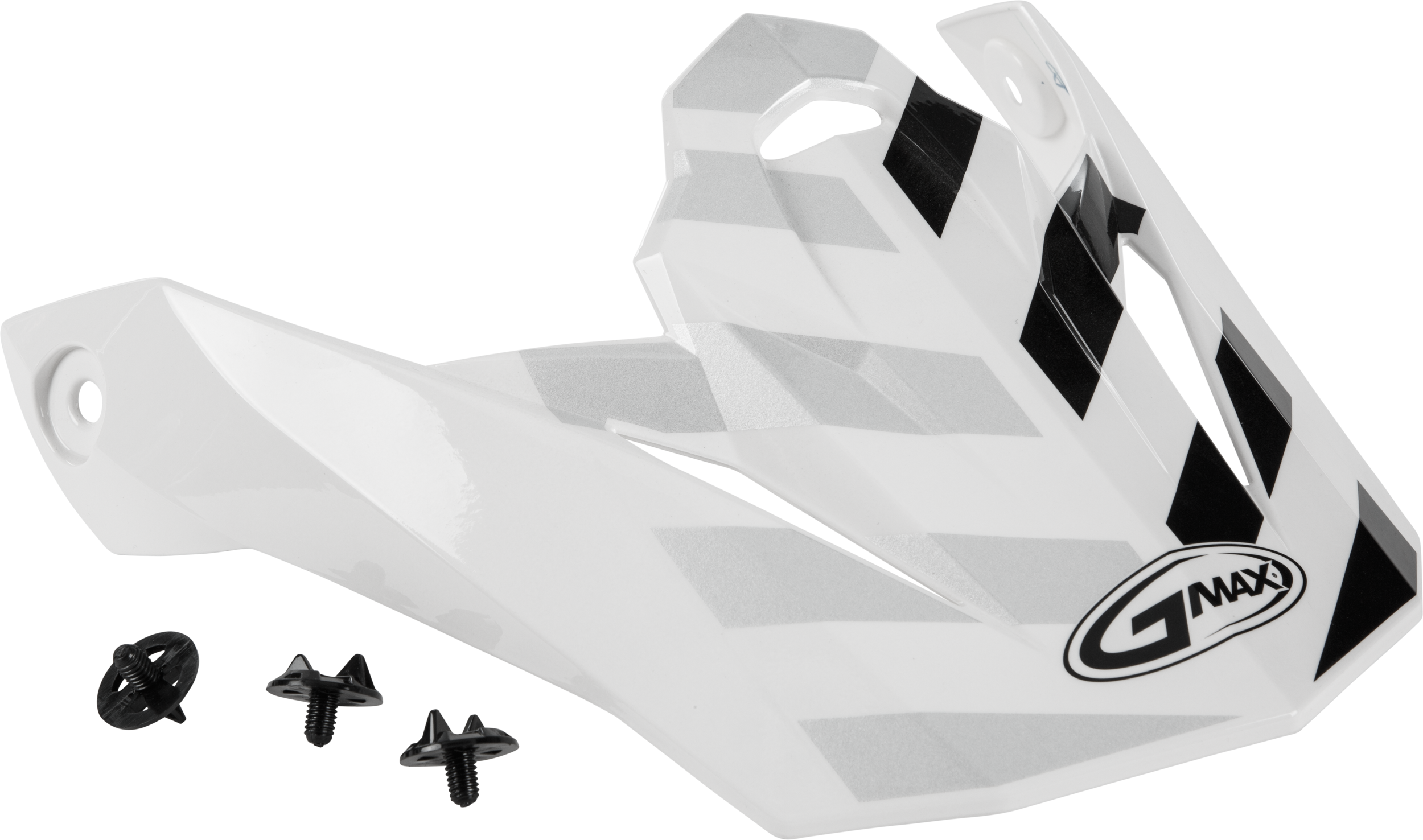 VISOR W/SCREWS FAME MX-86 WHITE/SILVER/GREY