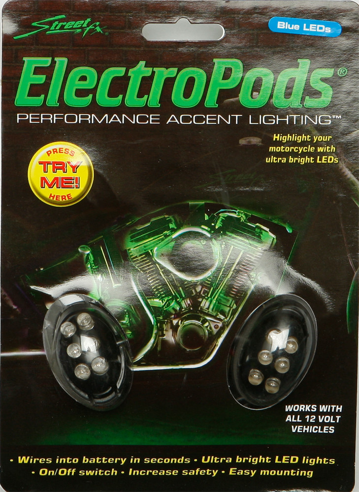 Oval Light Kit Black W/Blue Le D