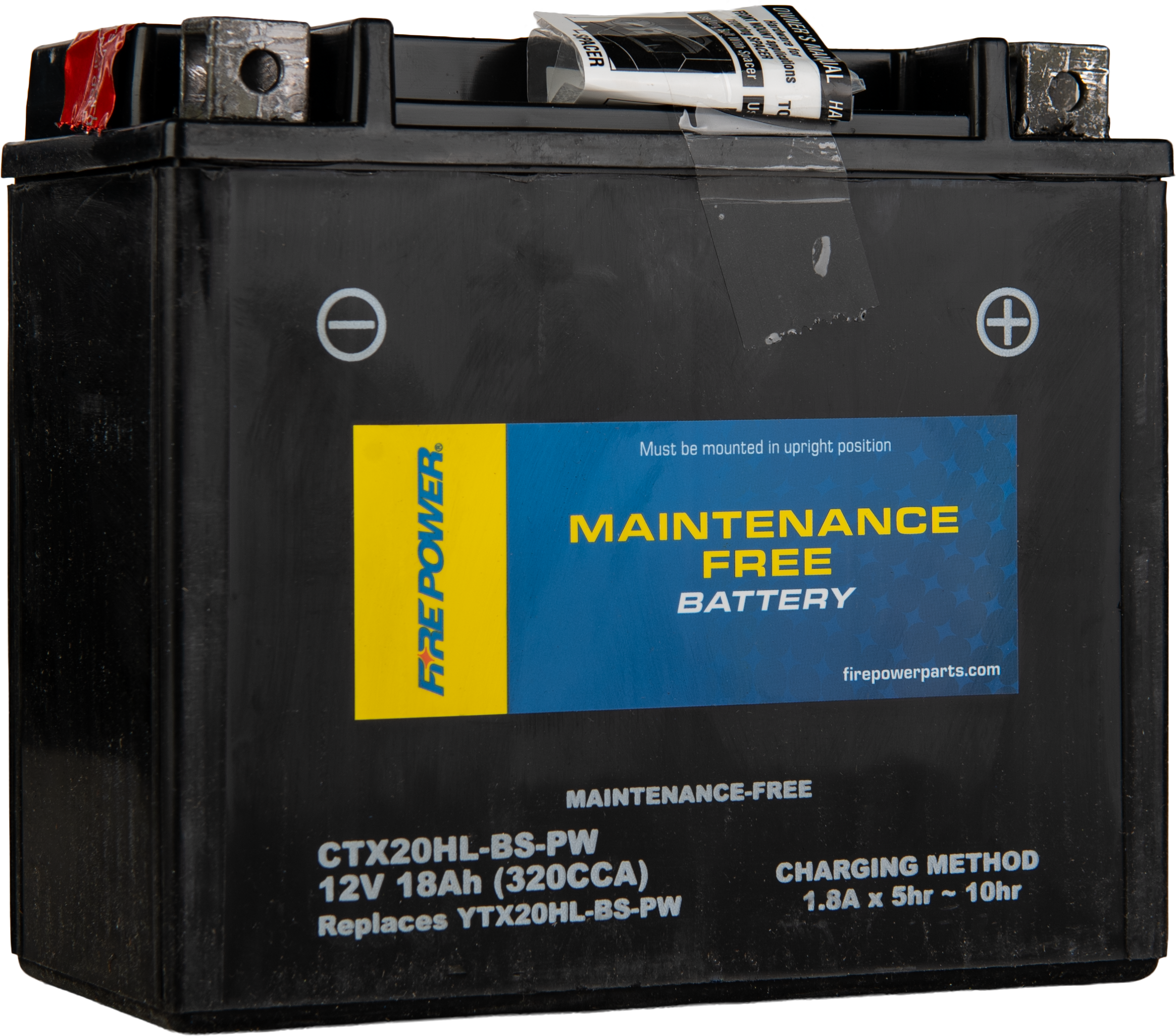 FIRE POWER - CTX20HL-BS-PW - Maintenance Free Sealed Battery