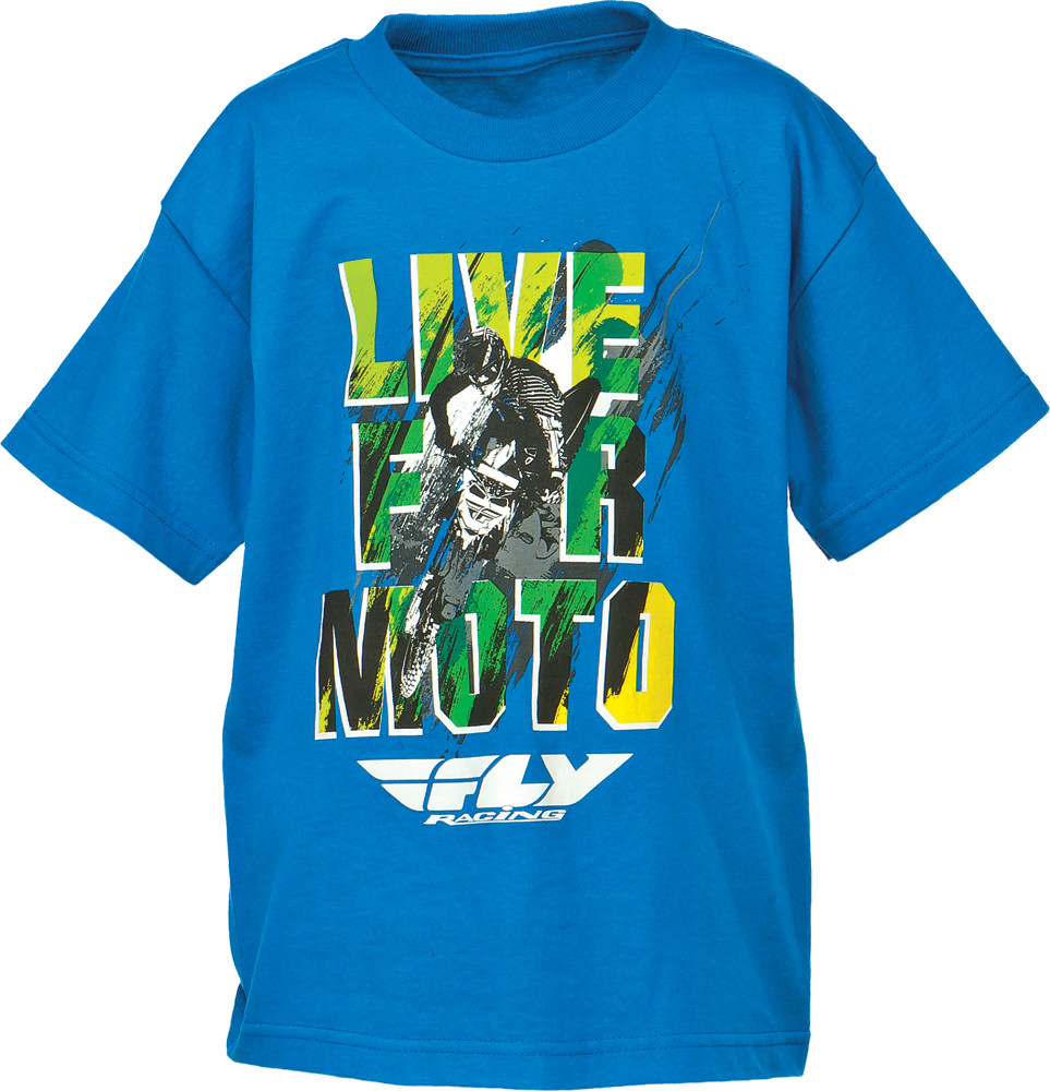 Live For Moto Tee Blue Ym