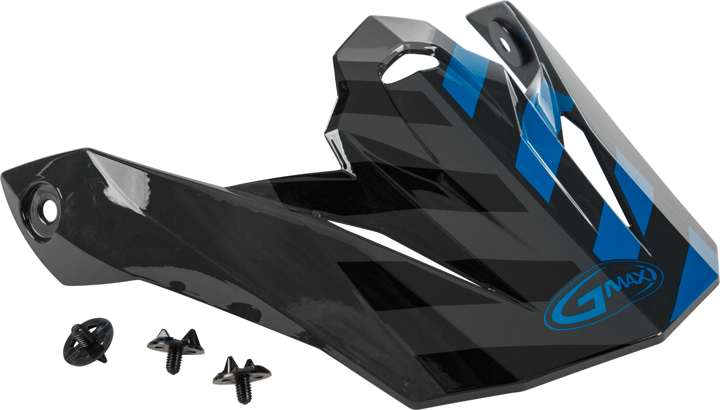 VISOR W/SCREWS FAME MX-86 DARK GREY/BLUE/BLACK