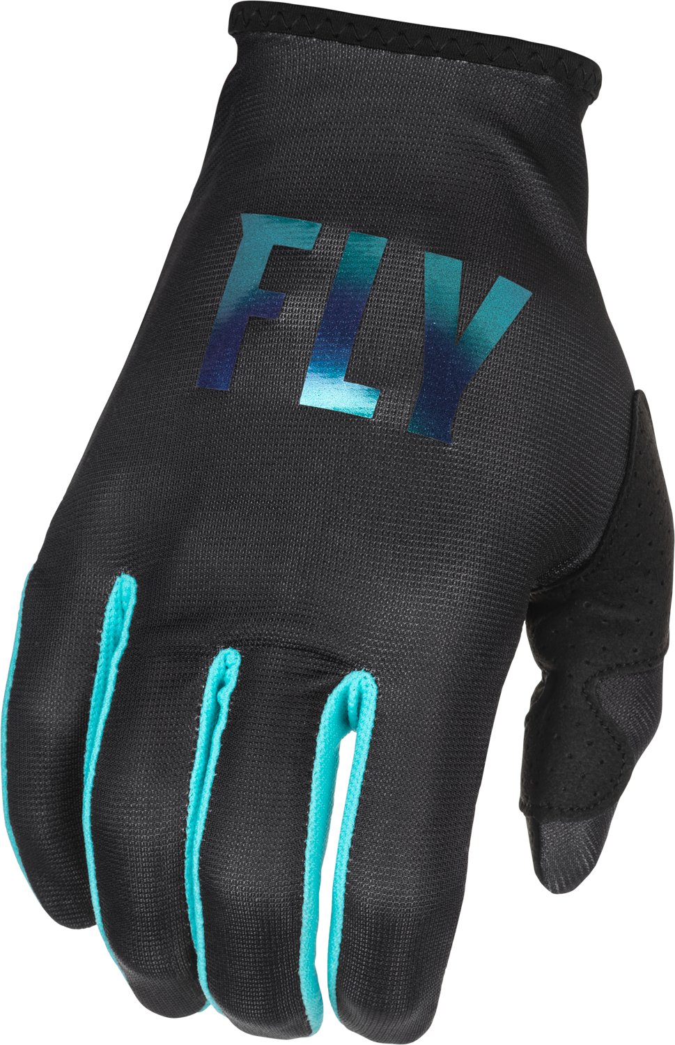 GIRL'S LITE GLOVES BLACK/AQUA YL