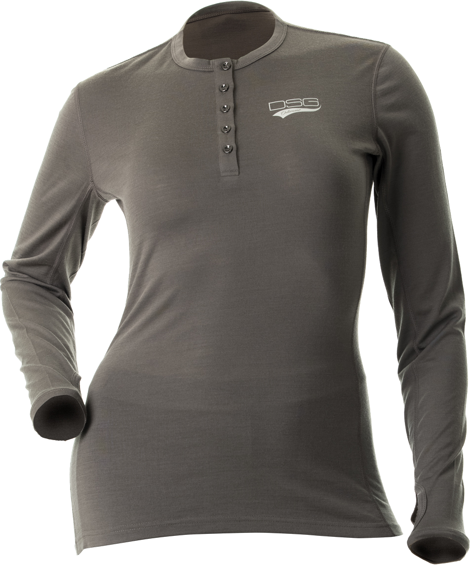 MERINO WOOL BASE LAYER SHIRT GREY MD