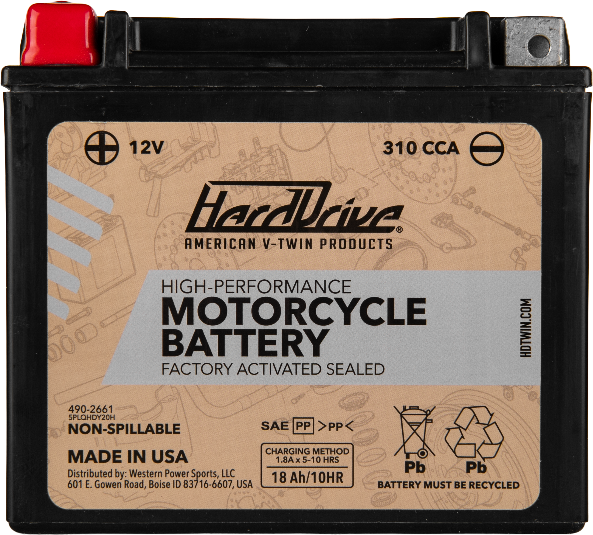 HARDDRIVE - HRDM72RBH - AGM Sealed Battery