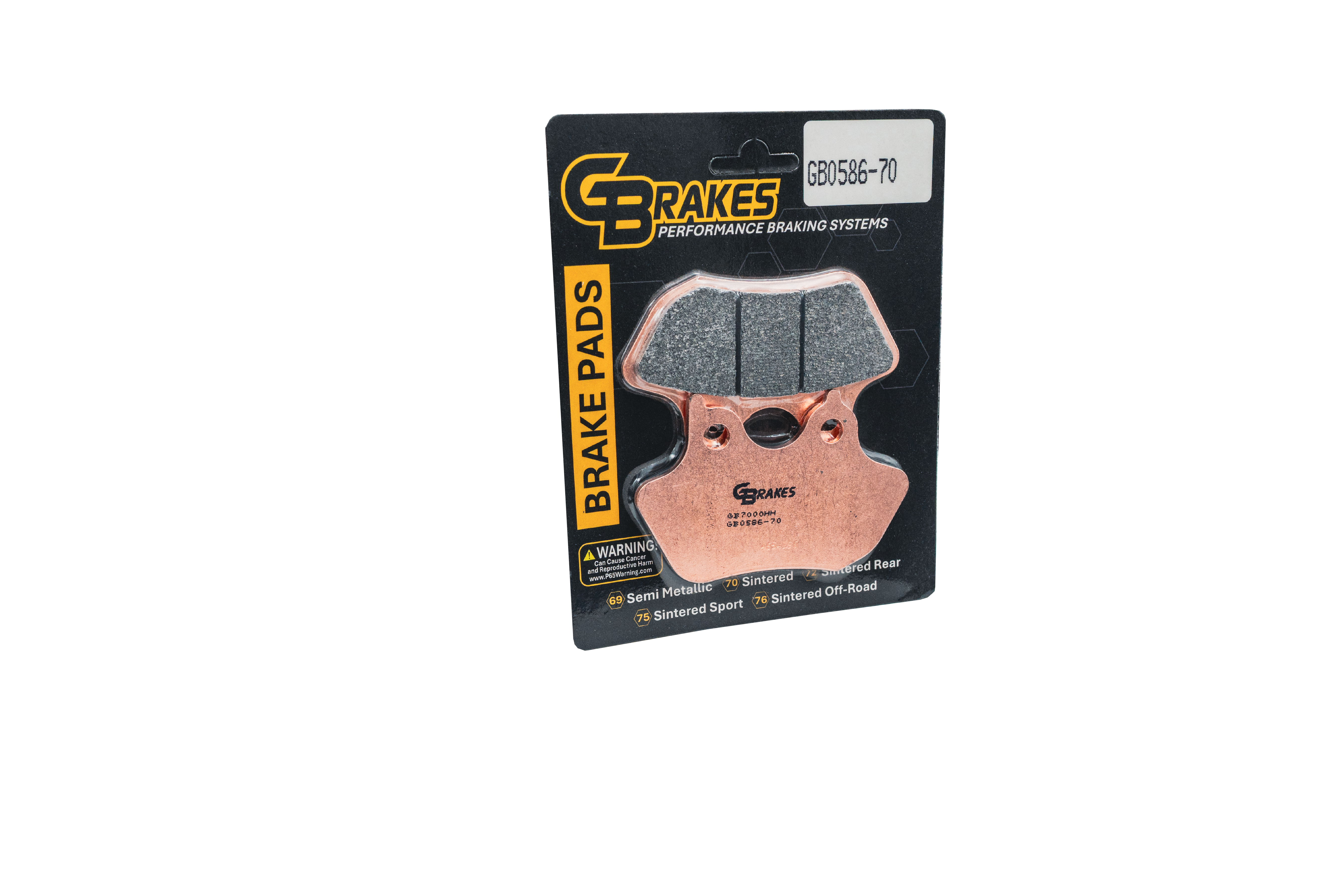 GBrakes - GB0586-70 - BRAKE PADS HH SINTERED FR/RR
