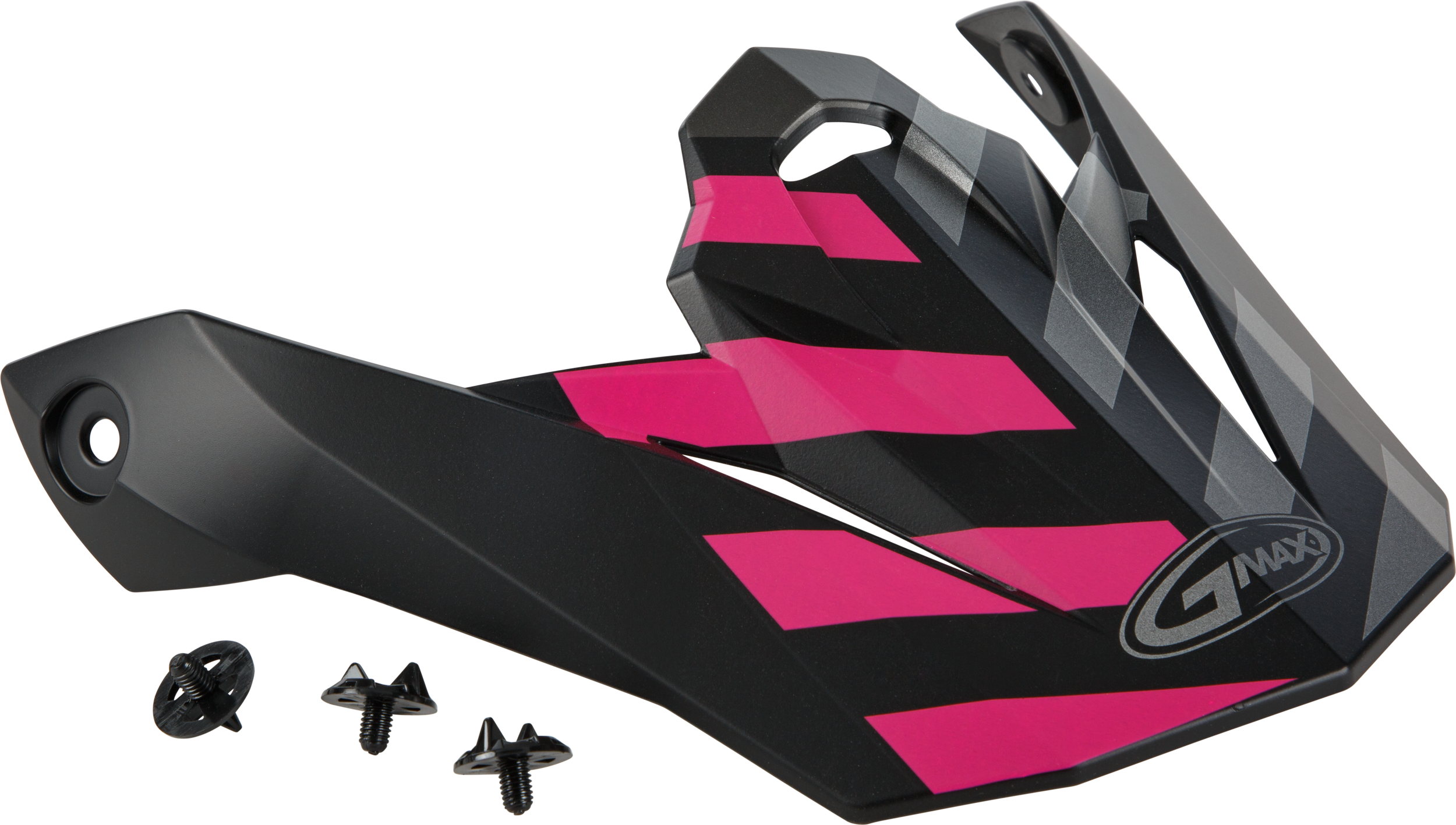 VISOR W/SCREWS FAME MX-86 MATTE BLACK/PINK/SILVER