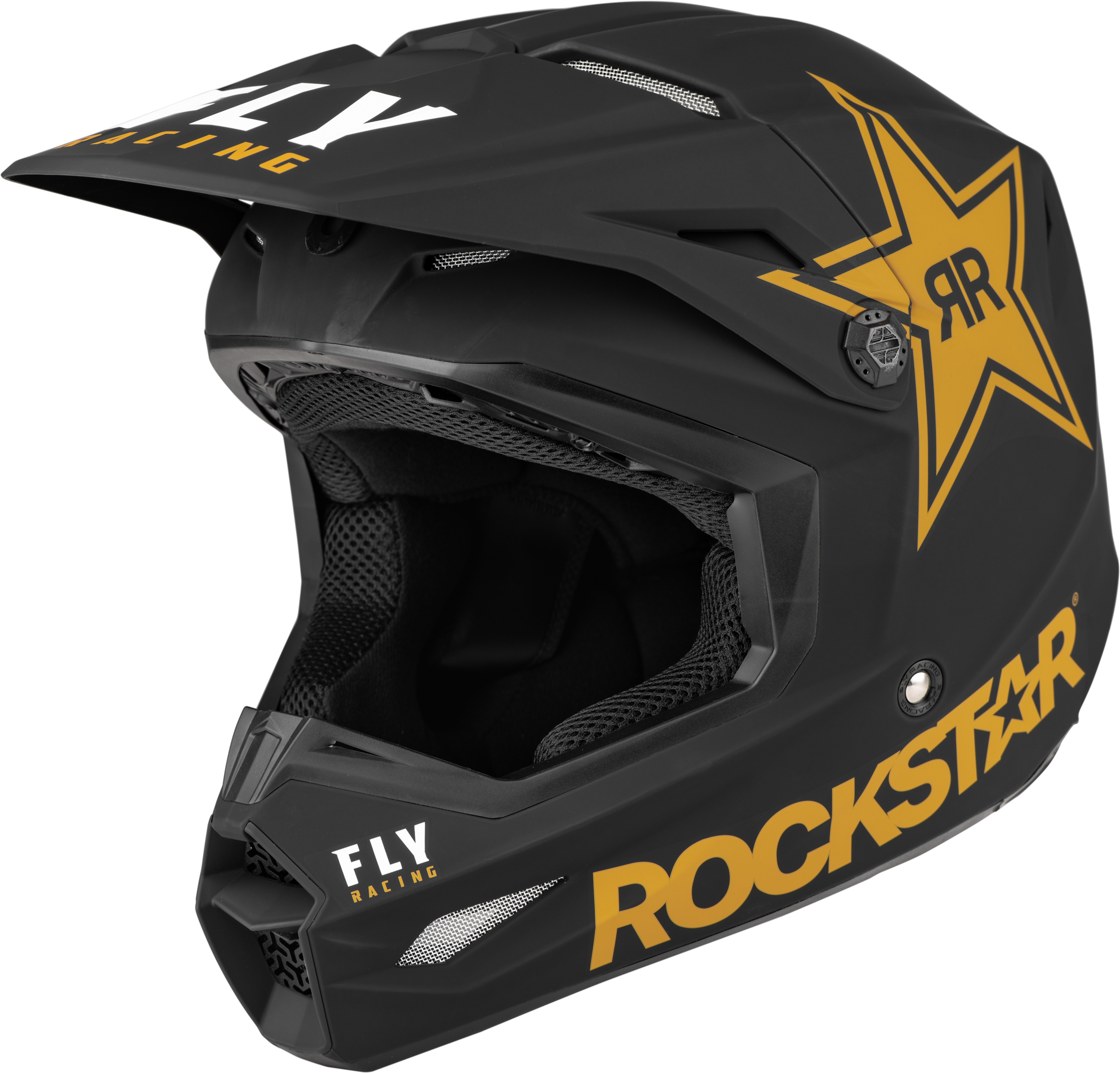 KINETIC ROCKSTAR HELMET MATTE BLACK/GOLD 2X