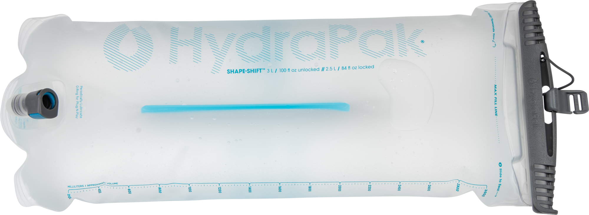 HYDRAPAK SHAPESHIFT 3L BLADDER W/ HOSE AND BITE VALVE