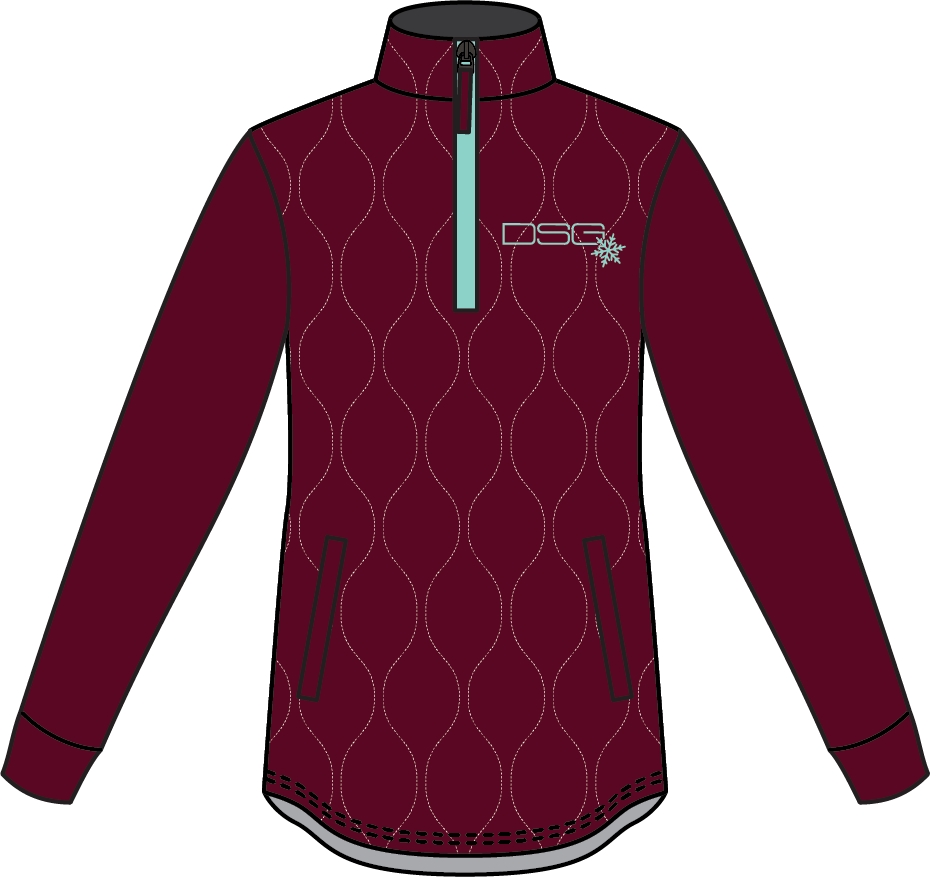 CASSANDRA TECHNICAL SWEATER GARNET/AQUA XS