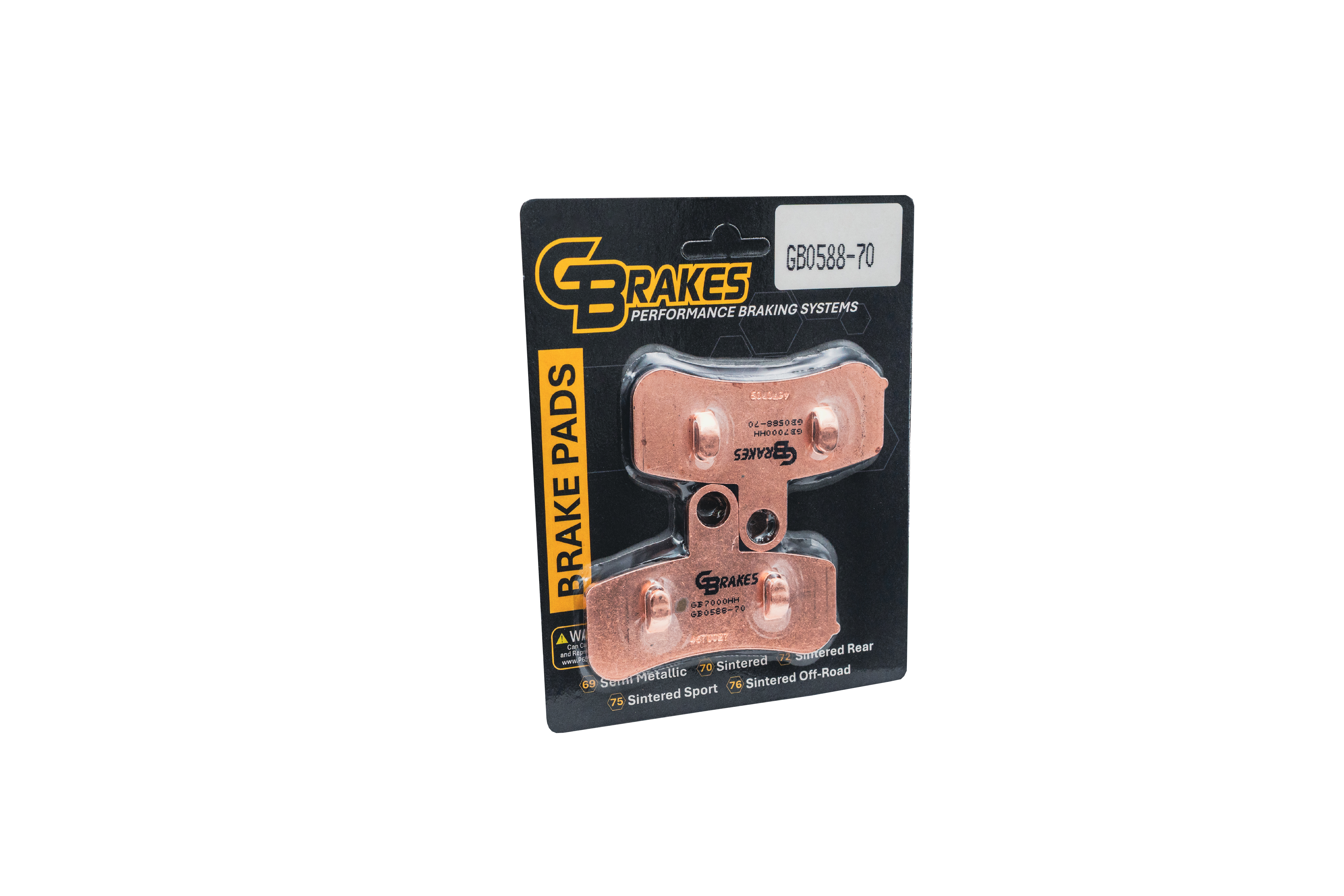 GBrakes - GB0588-70 - BRAKE PADS HH SINTERED FRONT