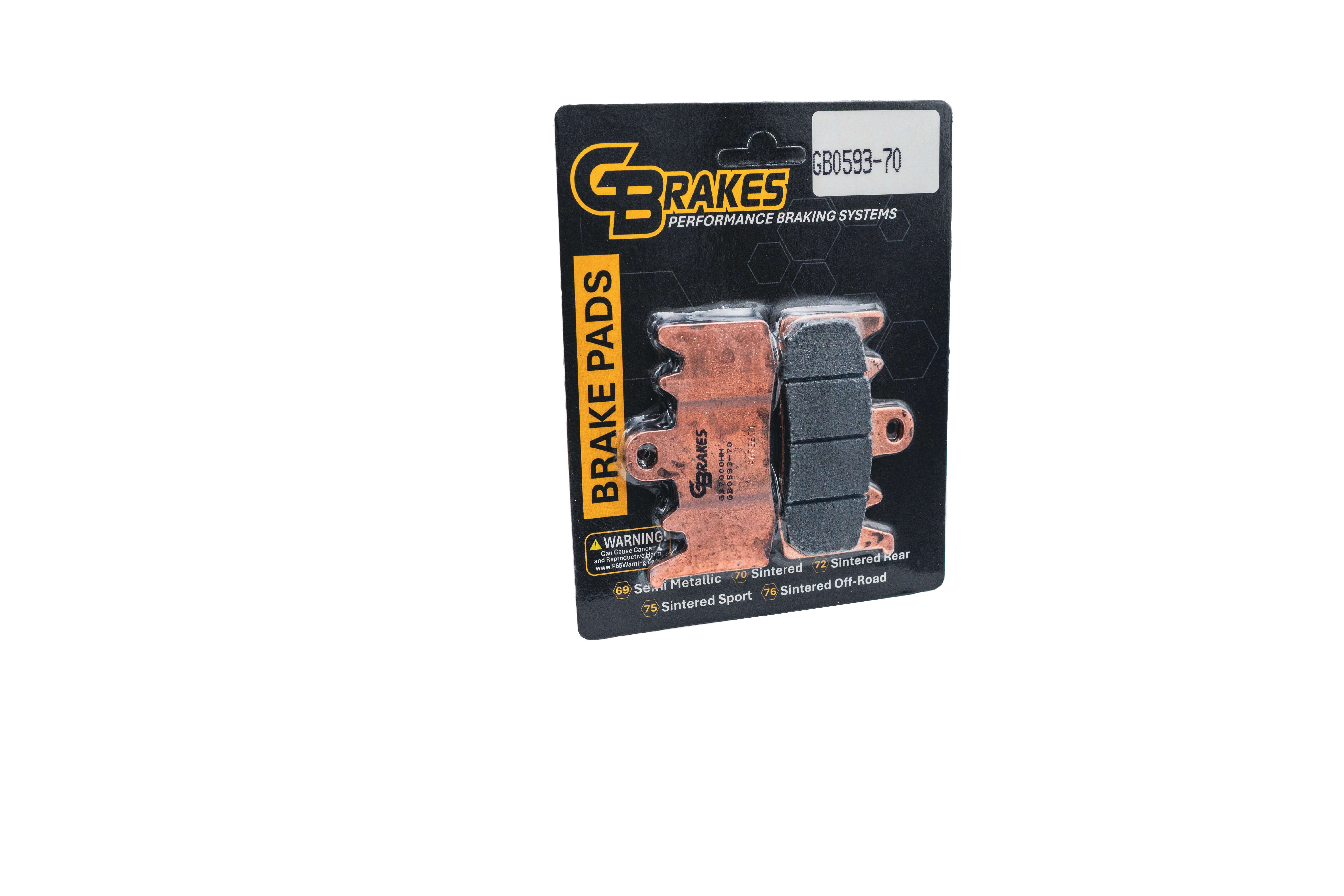 GBrakes - GB601-72 - REAR BRAKE PAD HH SINTERED COMPOUND