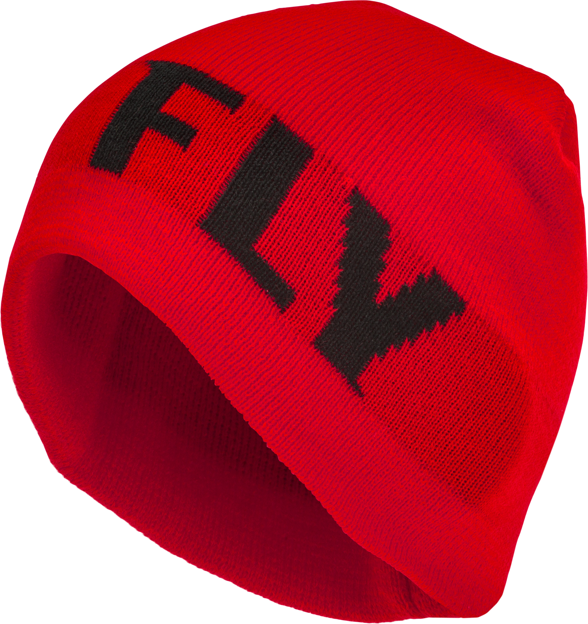 FLY FITTED BEANIE RED/BLACK