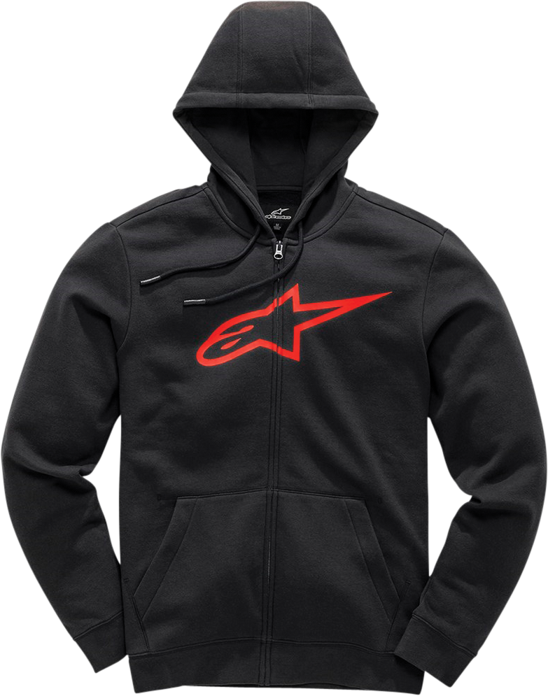 AGELESS II ZIP HOODIE BLACK/RED XL