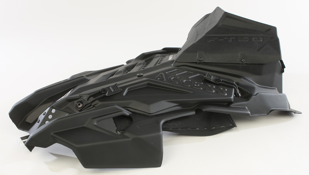 HELIUM HOOD POL BLK W/STORAGE AND ACCESS PANEL