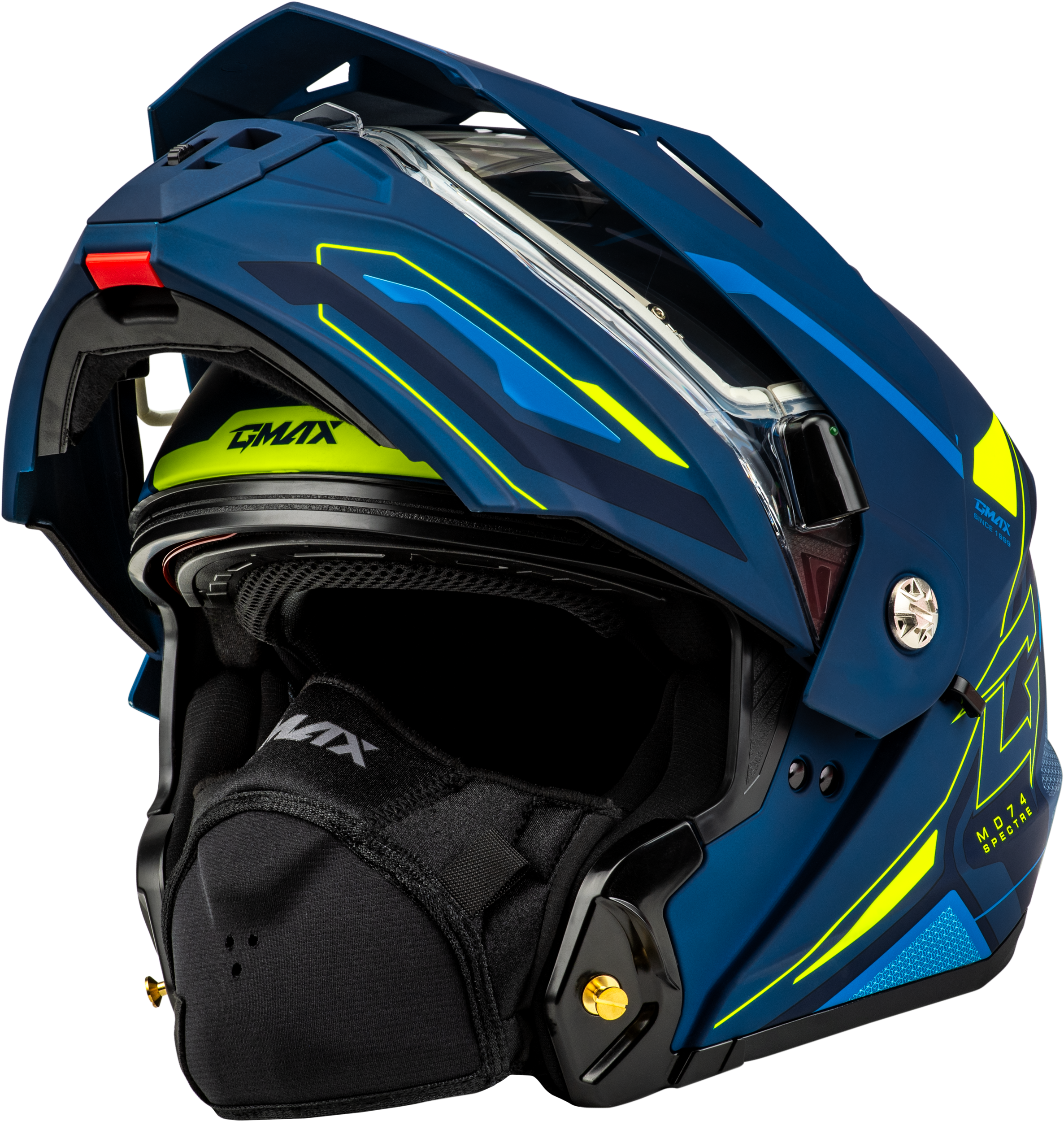 Gmax MD-74S Modular Electric Shield Snowmobile Helmet Anti-Fog lens For Winter - Picture 30 of 37