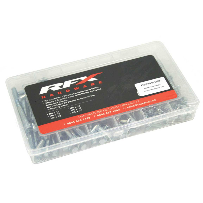 RFX Race Series M6 Flange Head Bolt Assortment Box - View 1