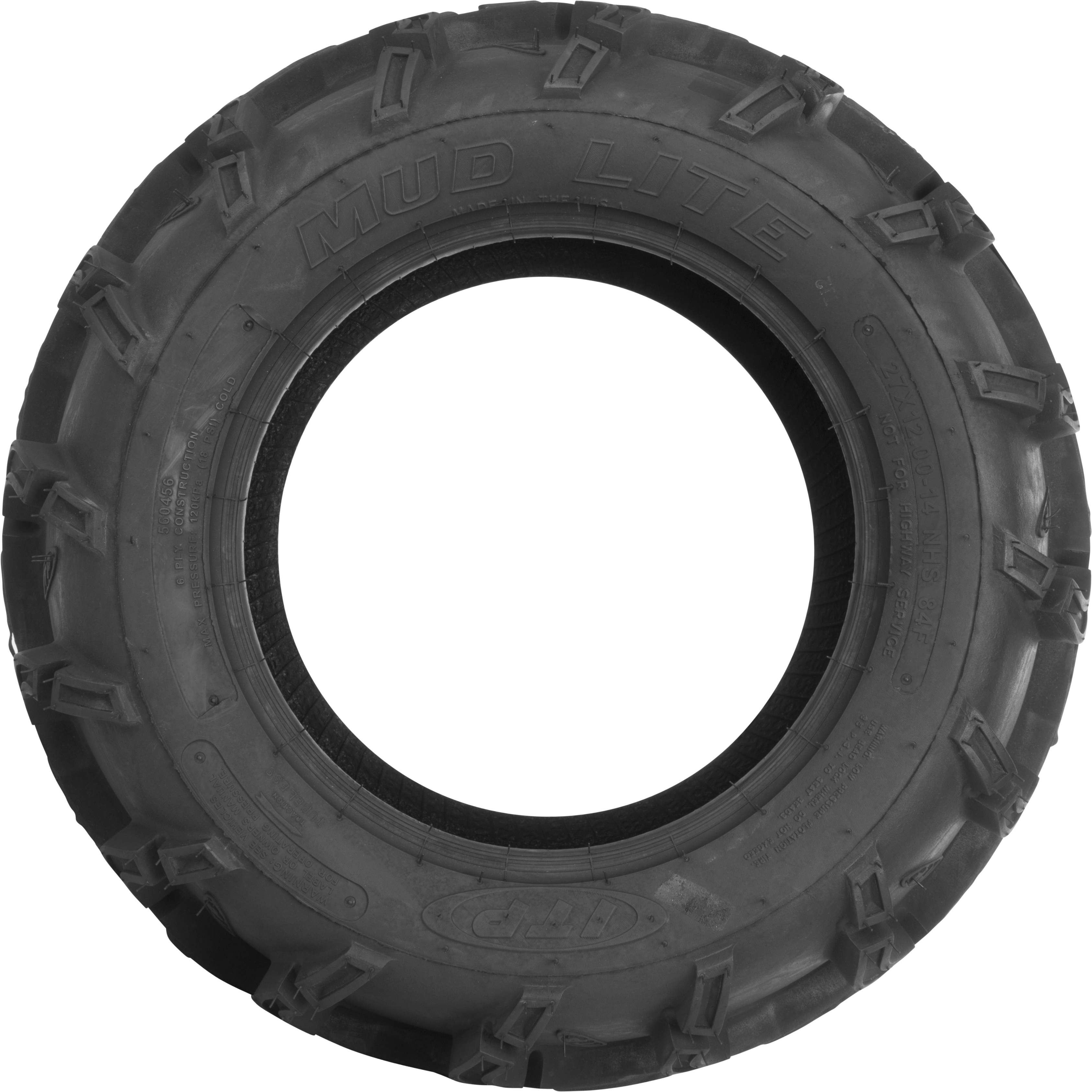 Itp Tire Mud Lite Xl Rear 25X12-12 Lr1020Lbs Bias Tires