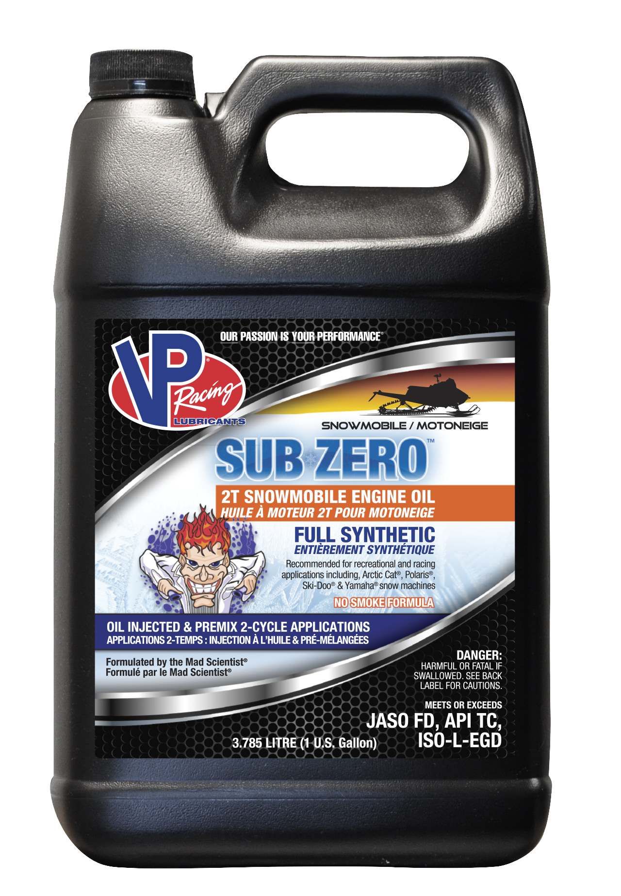 VP RACING Sub-Zeros Syn 2T Snowmobile Oil - View 1