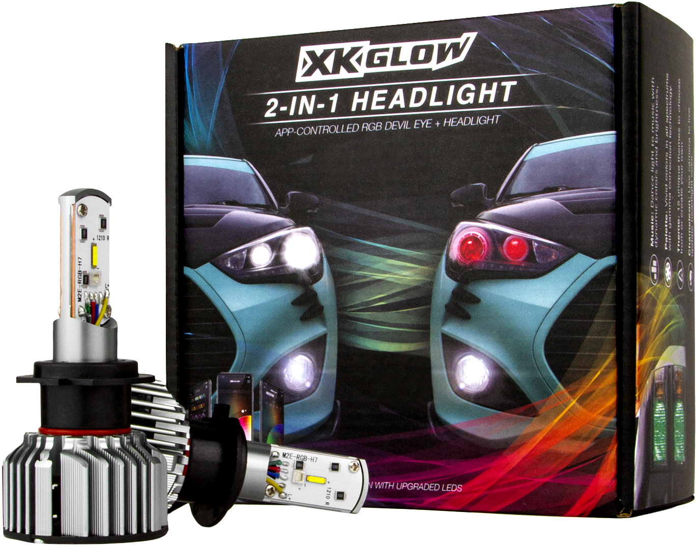 XK GLOW H4 LED RGB Bulb Kit - View 1