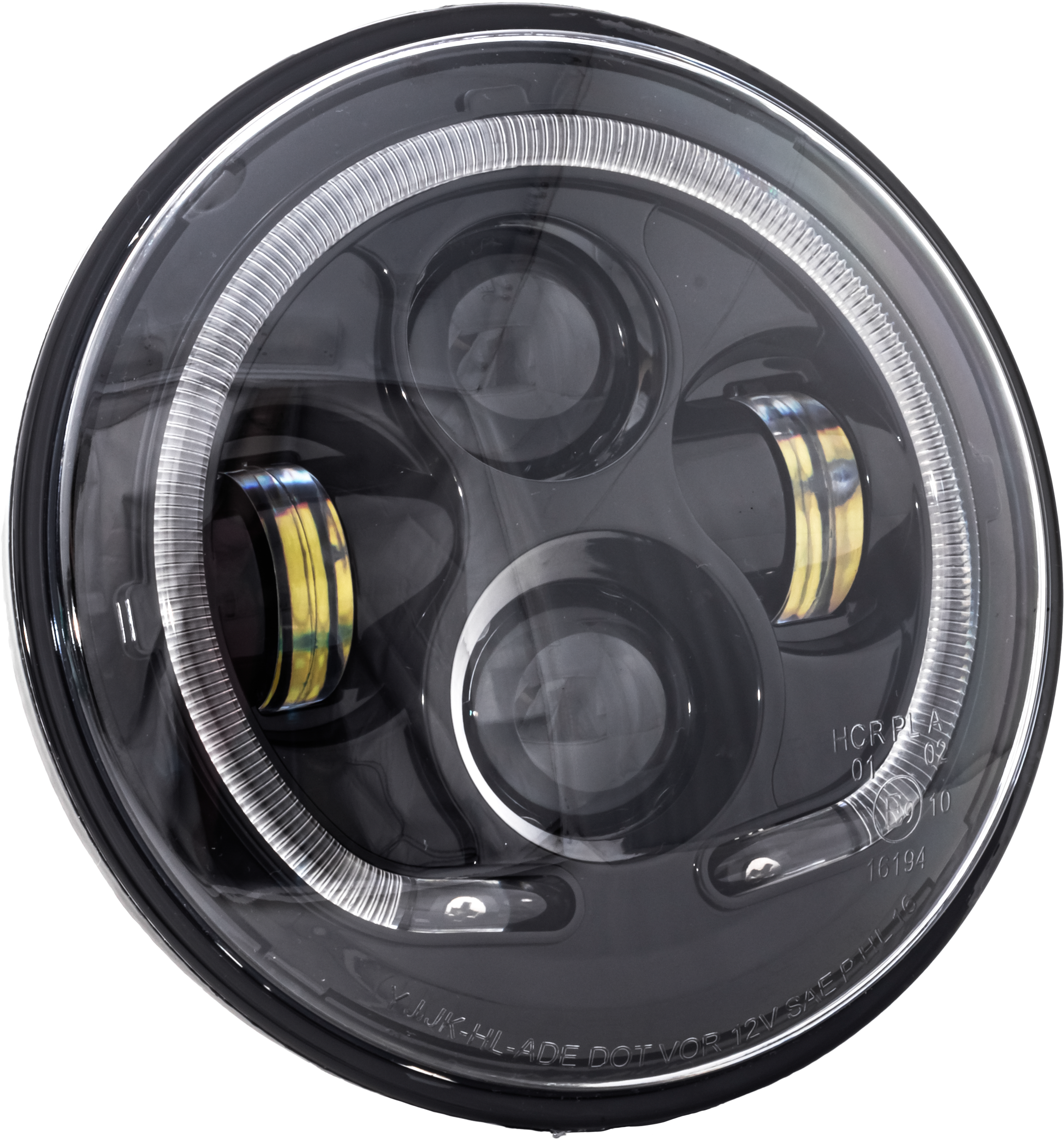 7" LED HEADLIGHT BLACK HALO INDIAN