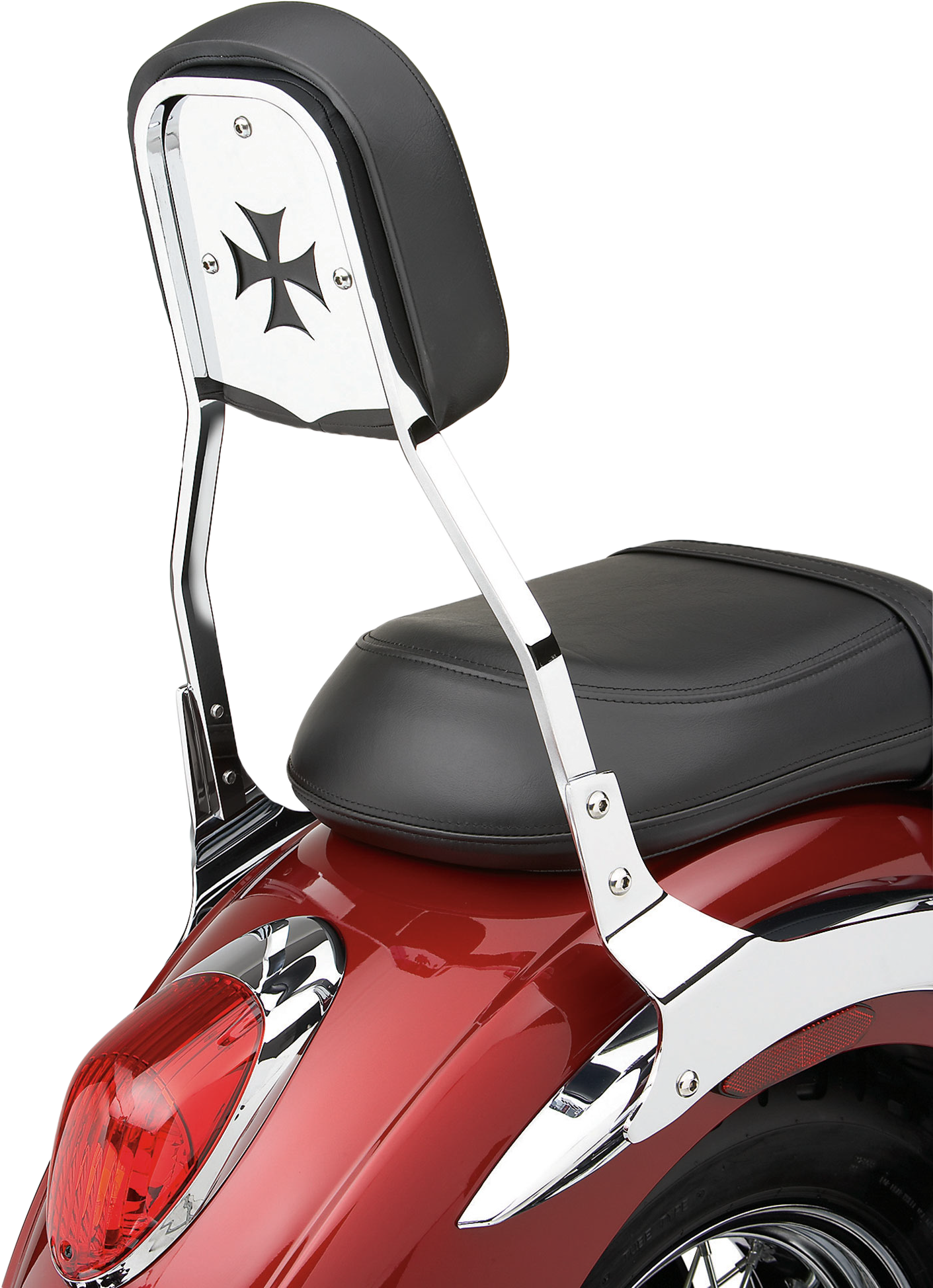 COBRA BACKREST INSERT CROSS CHROME FITS STD - View 1
