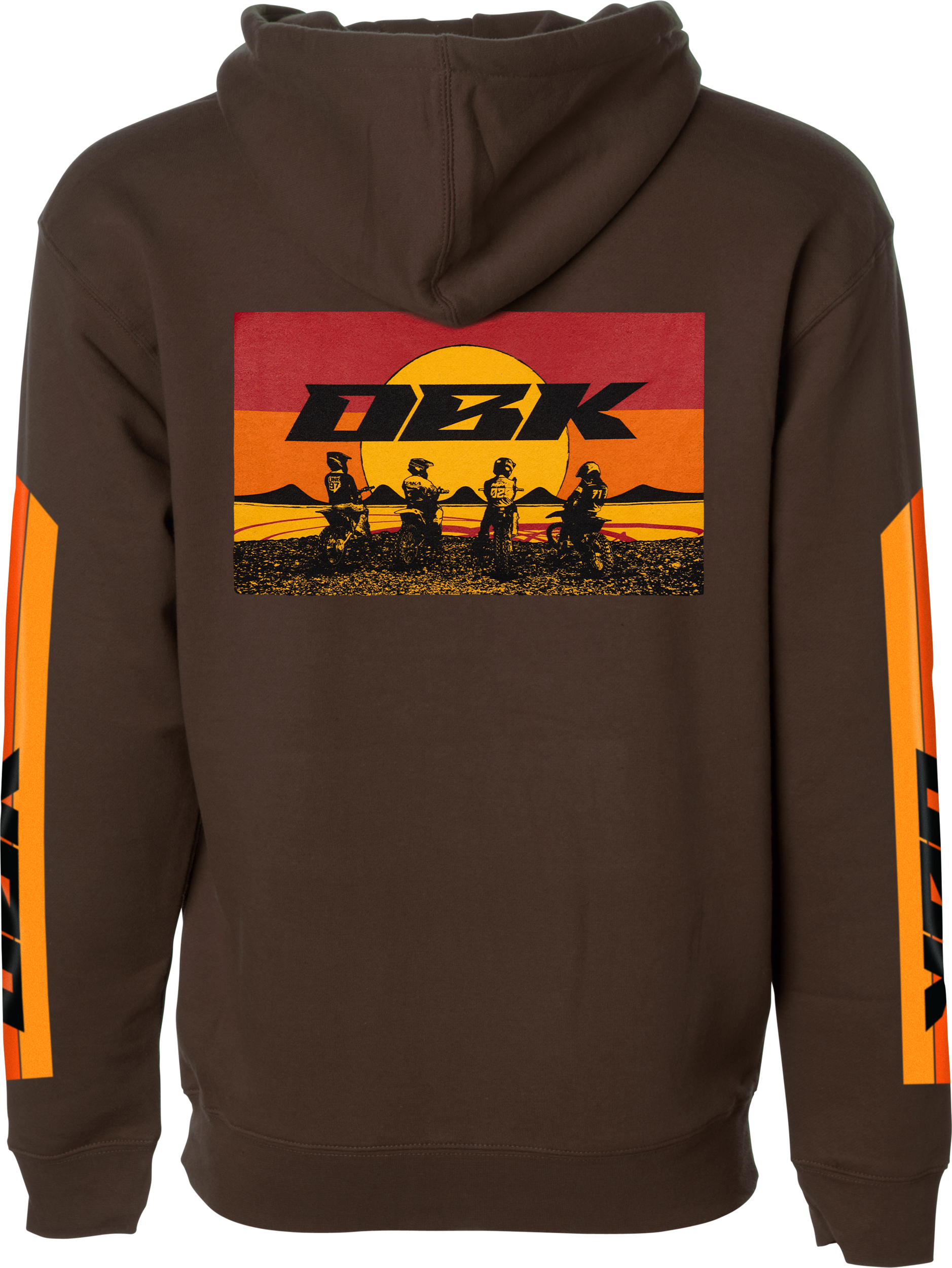 DBK Sunday Stripe Yth Hoodie Brown Ys - View 1