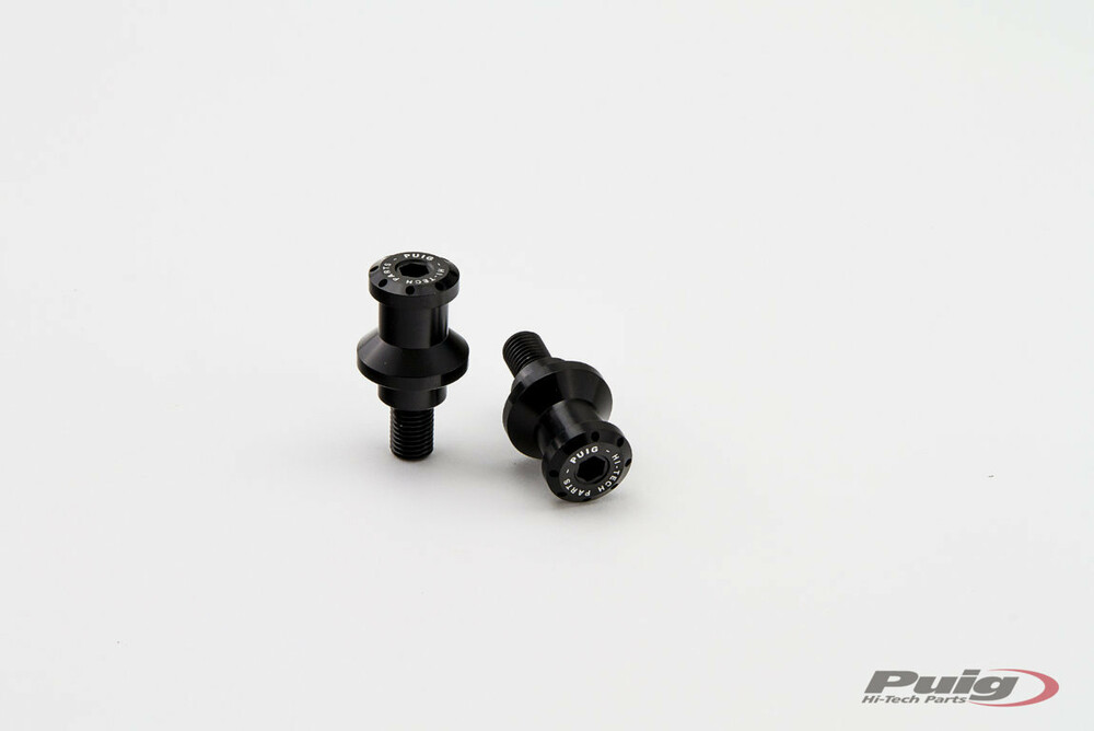 PUIG SWINGARM SPOOLS HI-TECH 10MM BLACK 2/PK