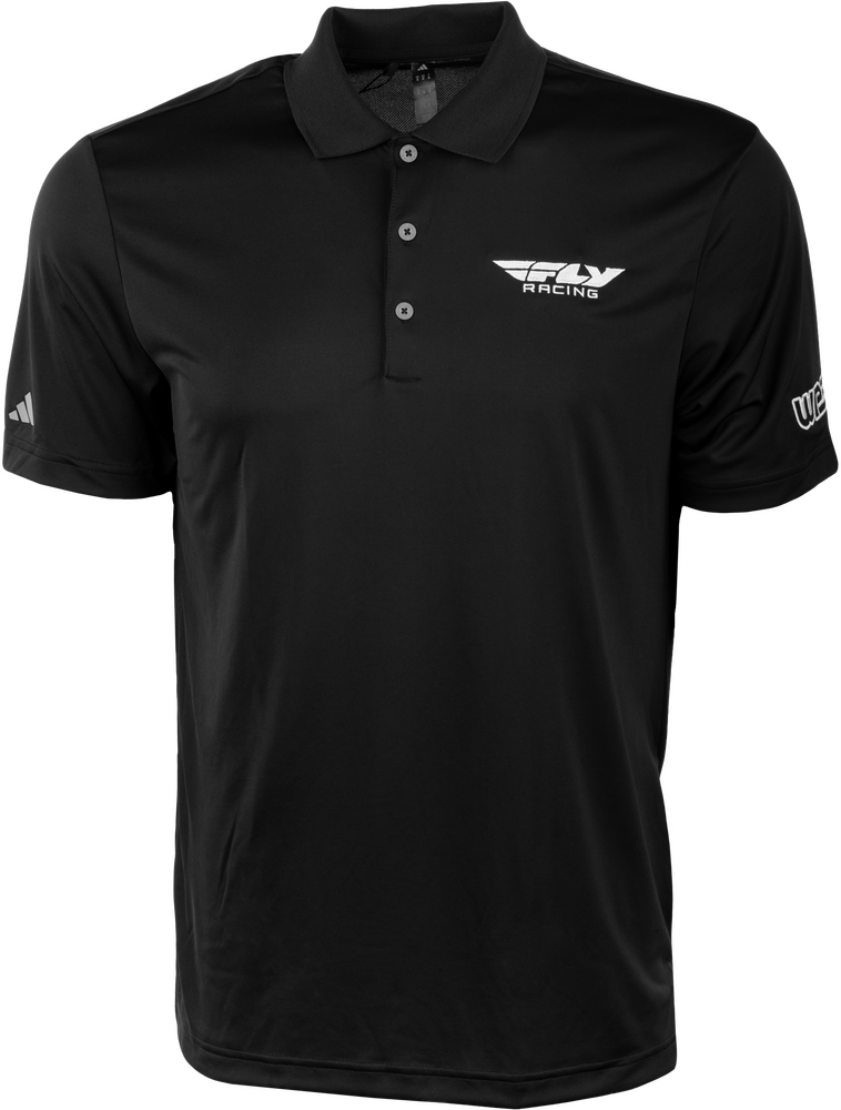 FLY RACING POLO BLACK/WHITE XL — Black/White