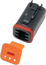 Namz Custom Cycle 6-Wire Black Deutsch Plug & Wdglck Hd# 72116-94bk