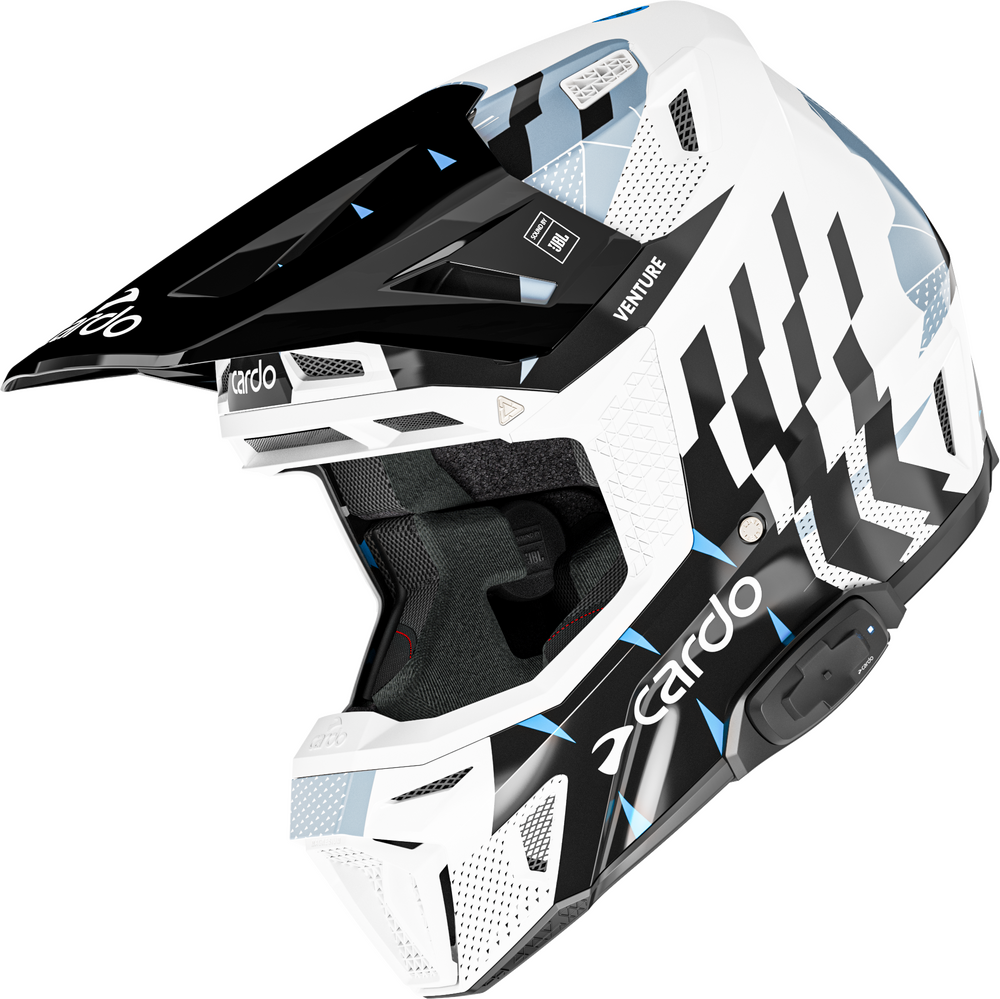 Cardo Venture Helmet — White/Black