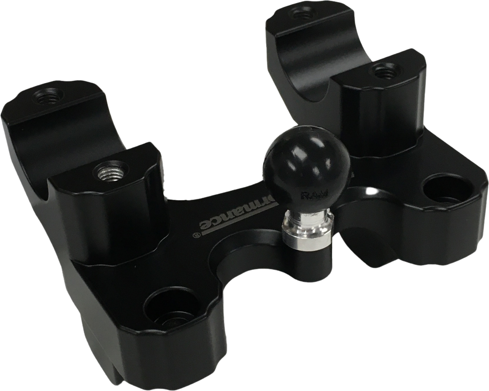 Helibars Offset Riser Black W/ Ram Mnt `20-25 Pan America