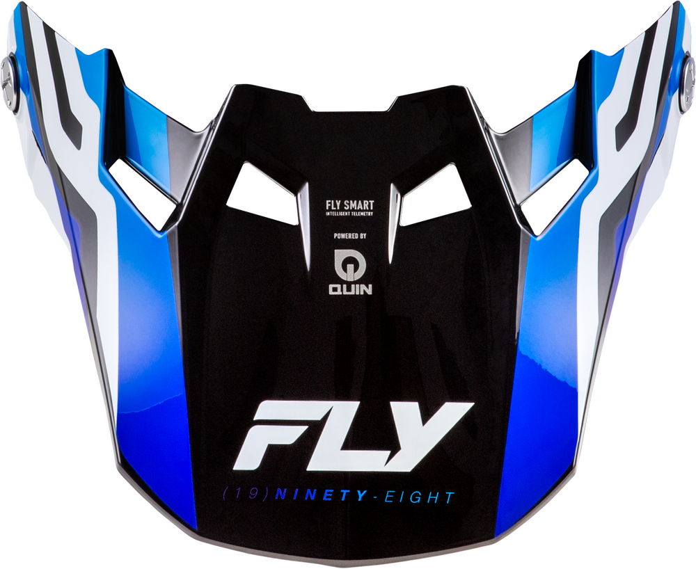 Fly Racing Formula S Carbon Byte Visor (2026) — Blue Carbon/Blue/White