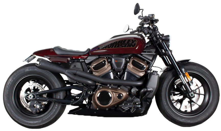 TBR COMP-S 2-1 SPORTSTER S BLACK W/CF END CAP