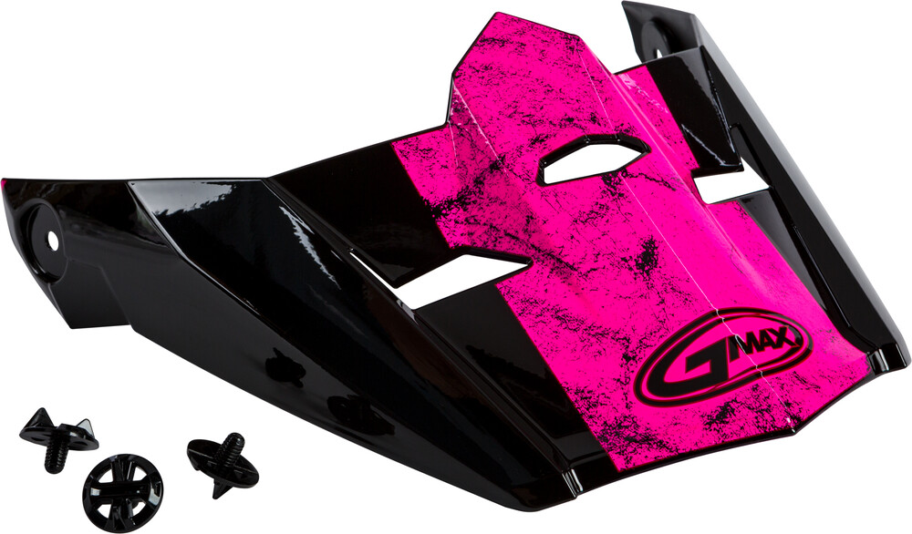 Gmax MX-46 Dominant Visor w/ Screws — Black/Pink/White
