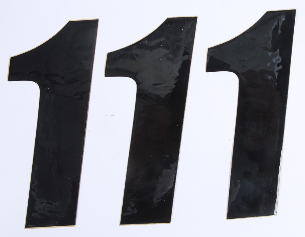 D-COR NUMBER 1 BLACK 6" 3/PK