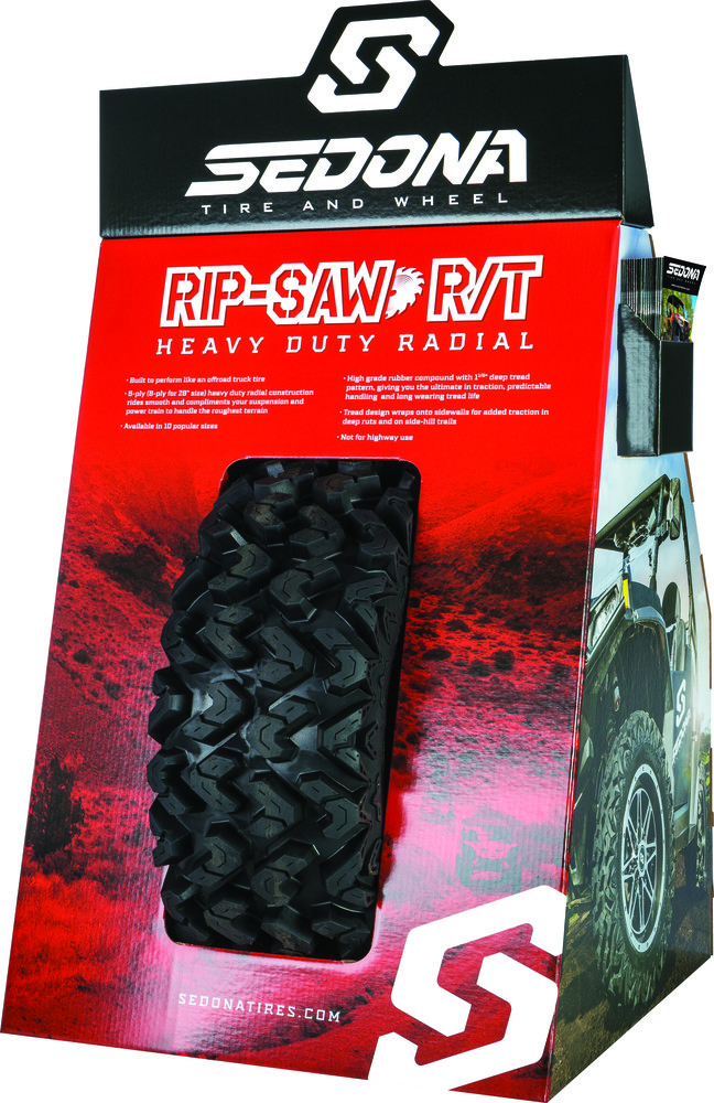 TIRE DISPLAY SEDONA RIP-SAW CORRUGATED