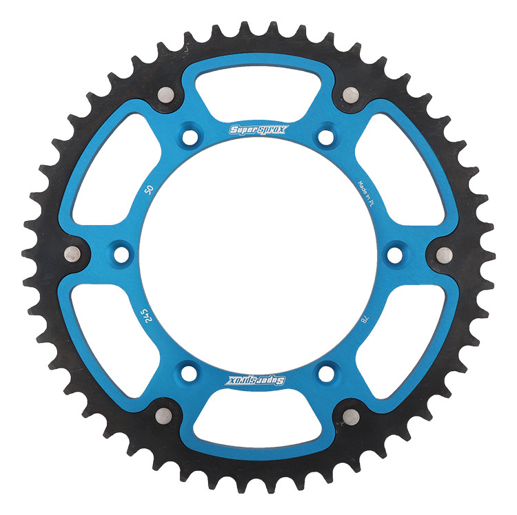 REAR STEALTH SPROCKET ALU/STL 50T-520 BLU YAM