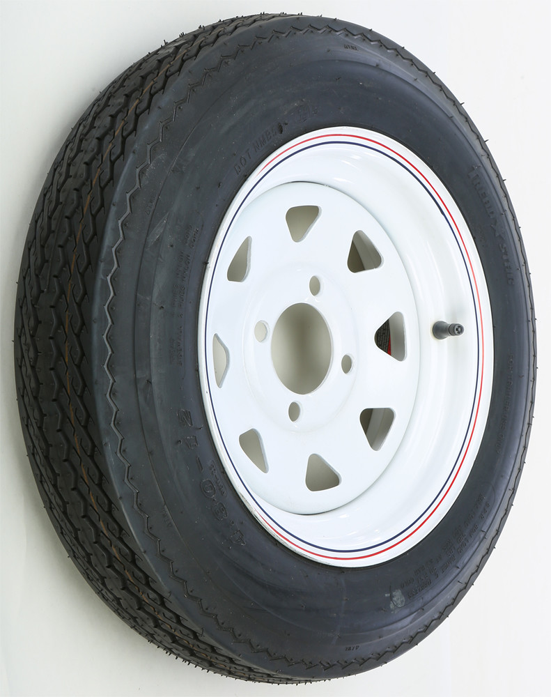TRAILER TIRE AND WHEEL ASSEMBLY WHITE