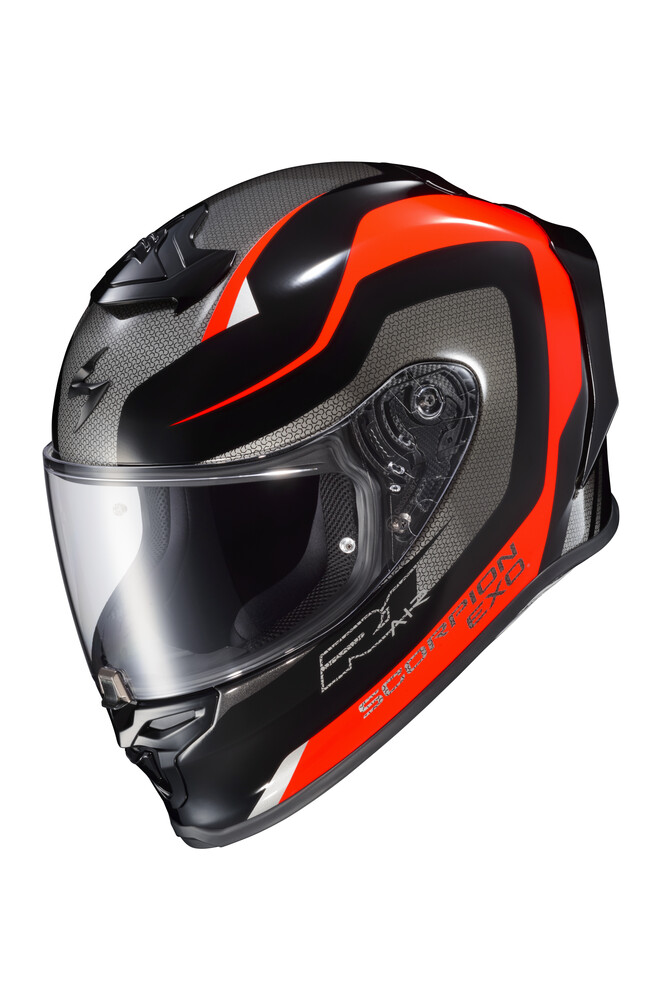 SCORPION EXO EXO-R1 AIR FULL FACE HELMET HIVE RED/BLACK 2X