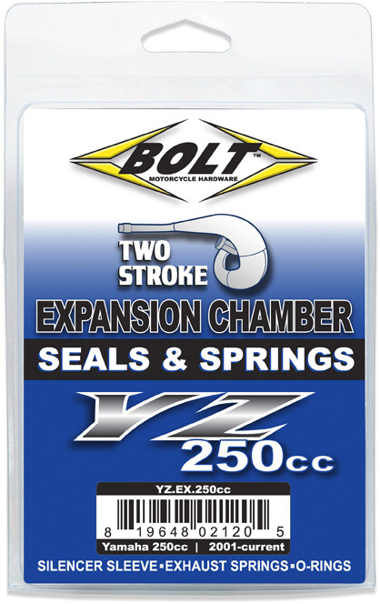 Bolt Hardware 2 Stroke Exhaust Pipe To Silencer Sleeve And Spring Kit Yamaha YZ250 / YZ250X 2001-2025