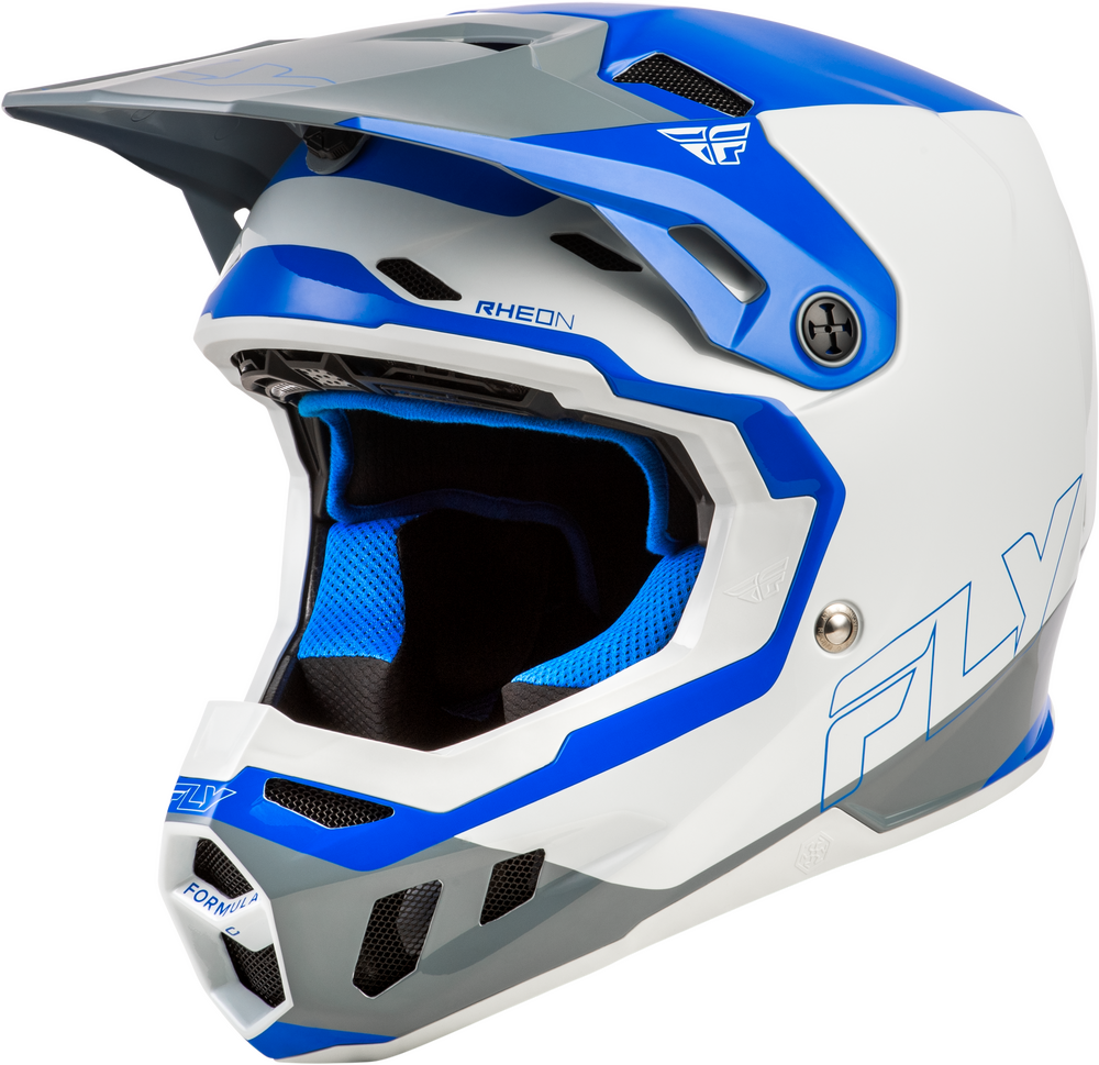 Fly Racing Formula CC Glide Helmet (2026) — Blue/Light Grey/Grey