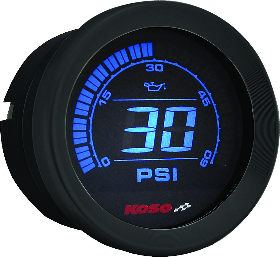KOSO DIGITAL GAUGE CLUSTER BLACK BEZEL 04-13 FLHT AND FLTR