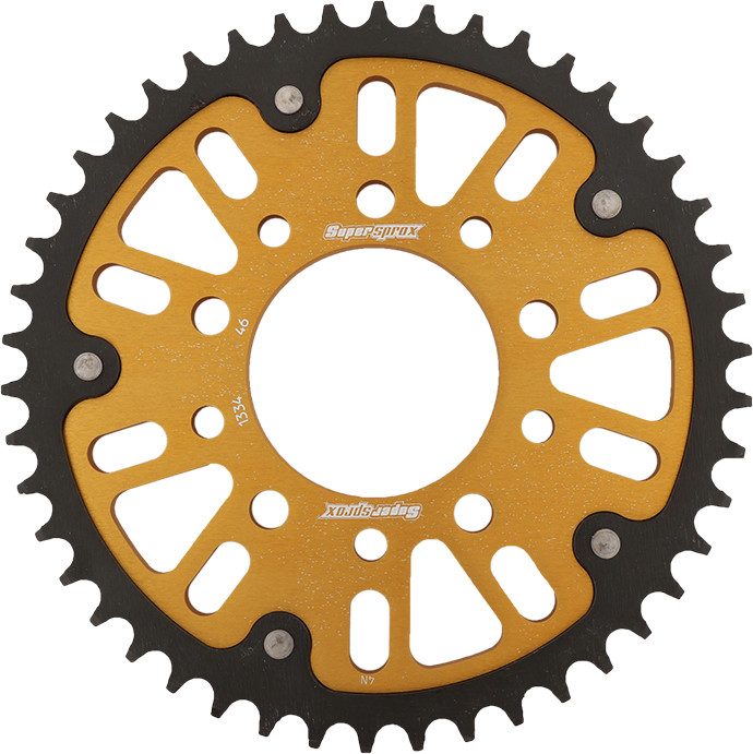 REAR STEALTH SPROCKET ALU/STL 46T-530 GLD TRI