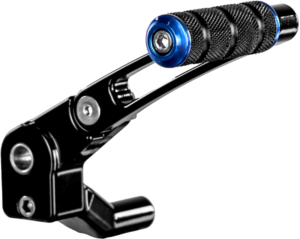 SANTORO FABWORX JUST THE TIP ADJ BRK ARM BLK W/TOE PEG BLUE